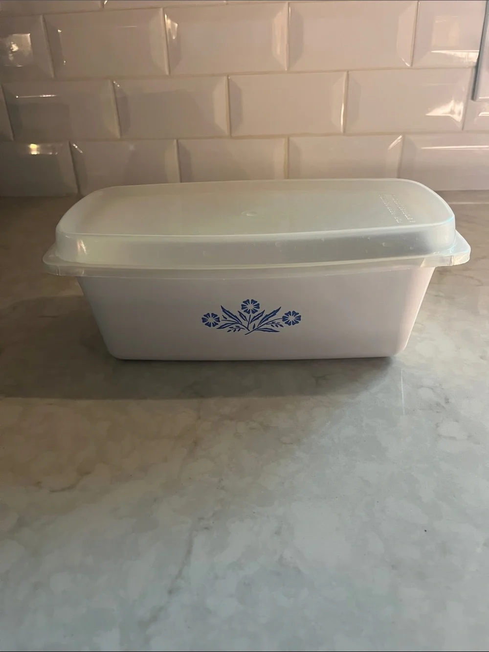 Corning Ware Blue Cornflower 2 Qt Baking Loaf Pan P 315 B 9x5x3 with lid